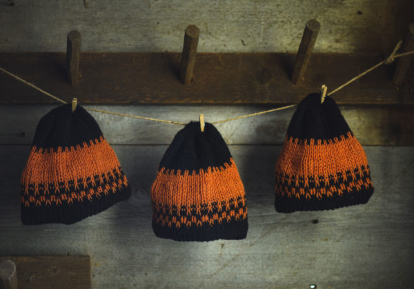 Henny Penny Black Brim & Orange Wool Hat